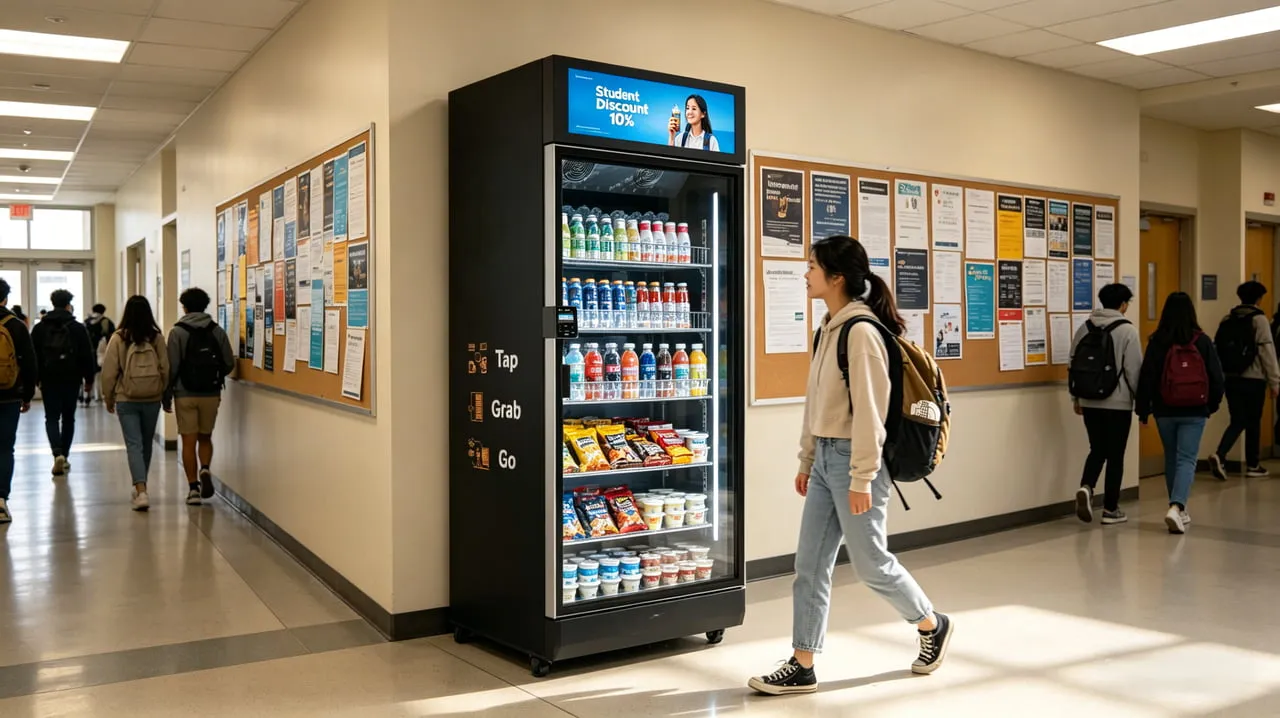 SenseUni smart cabinet on a university campus