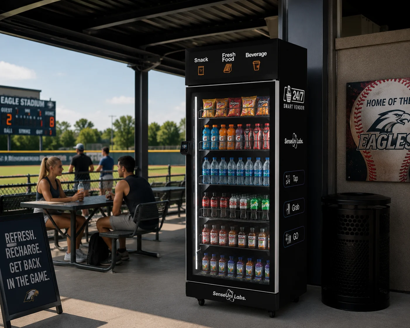AI Smart Cabinet deployed in a corporate or public space